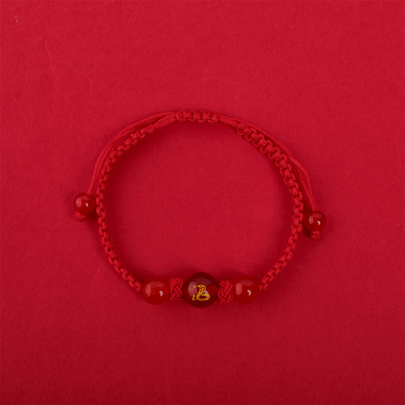 Snake Year Lucky Red Rope Bracelet Zodiac Snake Adjustable